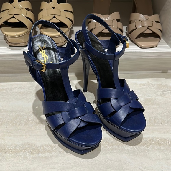 Yves Saint Laurent YSL TRIBUTE PLATFORM SANDALS - Picture 1 of 10